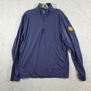 Greyson Men’s Blue Quarter Zip Pullover Blue Golf St Andrews Country Club Size L